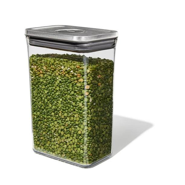 Recipiente OXO Steel POP, rectangular mediano, 2,5 L, para arroz y pasta