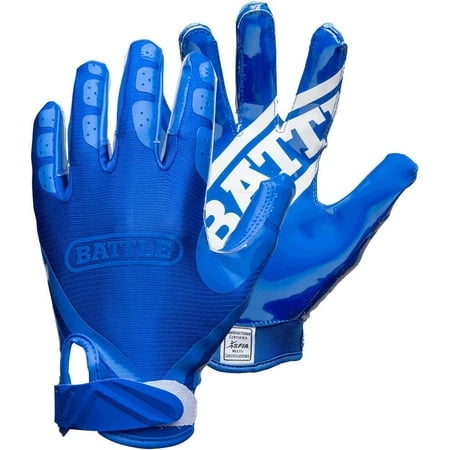 Battle Double Threat Gants de Football - Gants Récepteurs Paume Ultra-Adhésifs - Gants Récepteurs Style Pro, Adulte