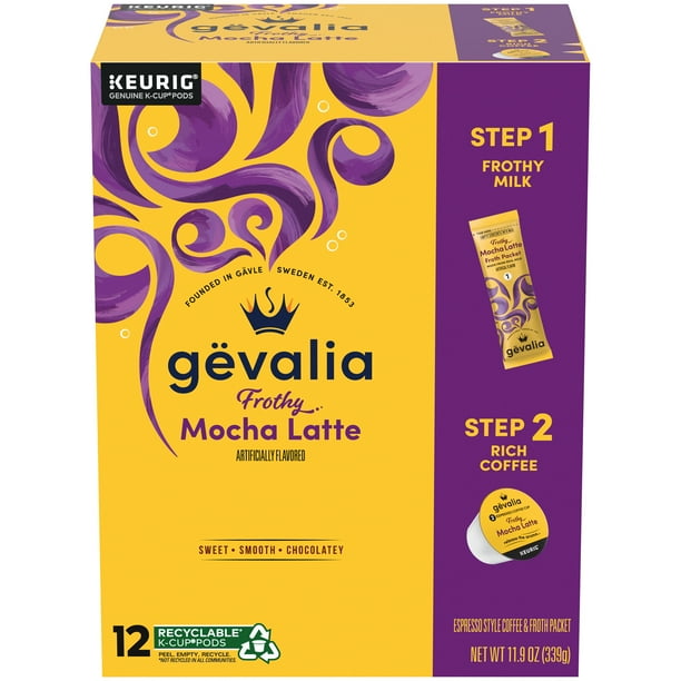 Gevalia Mocha Latte KCup Espresso Coffee Pods & Latte