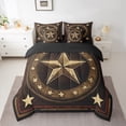 thumbnail image 6 of Manfei Western Texas Stars Bedding Sets King Size, Cowboy Cowgirl Bed in a Bag King size, Rustic Farmhouse Reversible Comforter Sets with Sheets, Microfiber Bedroom Decorative, 7pcs, 6 of 7