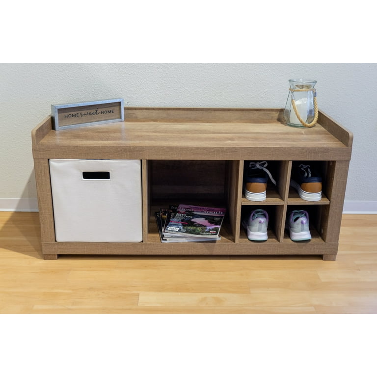 Better Homes Gardens 3 Cube Shoe Storage Bench Weathered