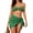 Dark Green, variant on Women's Push-Up Three-Piece Bikini Set, Sexy Two-Piece Swimsuit with Padded Cups, Enhanced Lift Bikini Sets for Women,Yellow M