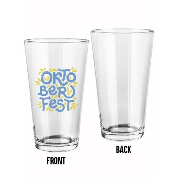 Smartprints Oktoberfest Sign W Nature Pint Glass -Image by Shutterstock, 16 oz Transparent Glass