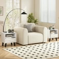thumbnail image 2 of Gymax 2PCS Nightstand w/Drawer 3D Wavy Pattern Open Shelf Small Sofa Couch Side Table, 2 of 10