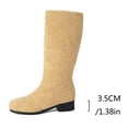 thumbnail image 4 of Leozcaa Winter Boots for Women Comfortable Slip On Flats Fleece Warm Snow Mid Calf Boots Outdoor Shoes, 4 of 9