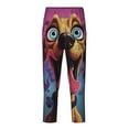 thumbnail image 2 of Vsdgher Cartoon Big-Eyed Dog Print Kids Pajama Pants,Long Sleep Plaid Pants Soft Lounge Pj Bottoms Sleep Pants with Pockets-Large, 2 of 6