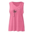 thumbnail image 3 of Wycnly Tank Top for Women Gym Tops for Women Sports Breathable Loose Fit Workout Tank Top Cute Dandelion Print Sleeveless T-shirt Girls Sleeveless Shirt, 3 of 3