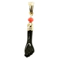 thumbnail image 2 of 14kt GP Baby Black Hand Evil Eye Lucky Charm Pendant Charm Azabache Mal De Ojo Dije, 2 of 5