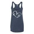 thumbnail image 2 of Wild Bobby Heart Made Of Faith Inspirational/Christian Women Tri-Blend Racerback Tank Top, Vintage Navy, Medium, 2 of 5
