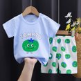 thumbnail image 2 of UAYOTSE Unisex Kids Boys and Girls Pajama Sets Spring short Sleeve short Pants 2pcs Sleepwear Loungewear,Sizes 6-12 Months, 2 of 4