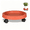Red, variant on Gamexcel Plant Caddy with Wheels, 13-Inch Round Plastic, 150 lb Capacity, 360-Degree Lockable Casters, Indoor and Outdoor Use, Dak Gray