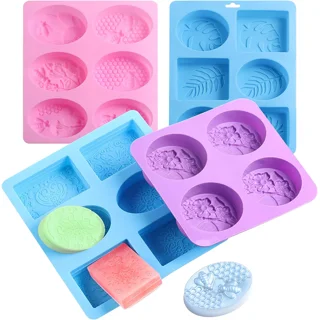 Rectangle Silicone Soap Mold, Large Silicone Mold for Soap Making, Thick  and Durable (2Pack).