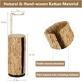 thumbnail image 4 of Freestanding Toilet Paper Holder with Storage,3 Rolls of Tissue Holder for Bathroom,Handmade Woven Toilet Paper Roll Holder Stand,Water Hyacinth Boho Bathroom Decor Farmhouse Toilet Paper Storage, 4 of 18