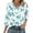 #0023-Multicolor, variant on Pounoo Womens Summer Tops V Neck Retro Floral Print 3/4 Sleeve Tops for Women Casual Loose Tee Shirts Beach Vacation Outfits Gift