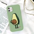 thumbnail image 1 of Moskado aguacate Yoga patrón divertido funda para iPhone 14 11 Pro Max 12 13 Mini X XS Max XR 7 8 Plus SE2020 TPU funda de silicona Tan Jianjun unisex, 1 of 2