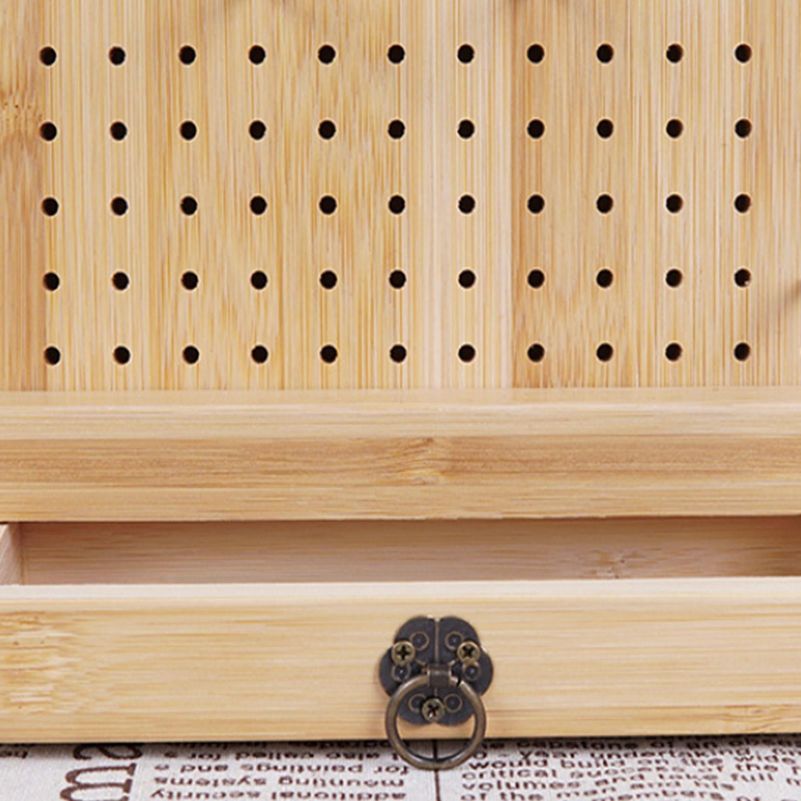 Abbraccia Crochet Blocking Board, Pegboard for Crocheting, Wooden Holeboard with Warehouse Drawer for Knitting And Crocheting with Handmade DIY Crochet Board