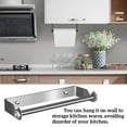 thumbnail image 3 of Paper Dispenser Towel Holder Stainless Steel Space-saving Support Organizer Rack Punch-free Stand Tissue Storage Bracket for Kitchen Toilet Hotel Silver, 3 of 8