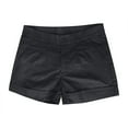thumbnail image 3 of MRULIC pants for women Women's Fashion Shorts Short Chino Trousers Pleated Fake Pocket Pants Plus Size Pants Black + XL, 3 of 9