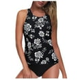 thumbnail image 2 of AMERTEER Women Tankini High Waist High Neck Halter Tummy Control Two Piece Swimsuit, 2 of 4