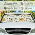 thumbnail image 4 of GZHJMY Car Front Windshield Sunshade UV Heat Protection, Foldable Auto Windshield Sun Visor for Sedan SUV Truck Yellow Flowers on Lattice, Car Sunscreen51x27.5inch Keep Vehicle Cool, 4 of 5