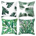thumbnail image 1 of Funda de almohada tropical de verano Laklulu con estampado de hojas de palma y plantas verdes, funda de almohada con decoración hawaiana para sofá familiar, 1 of 5