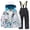 06Black, variant on Kids Ski Jacket And Pants 2 Pcs Set Winter Windproof Water Resistant Padded Snow Suits Fashion Printed Snowboarding Rain Coats