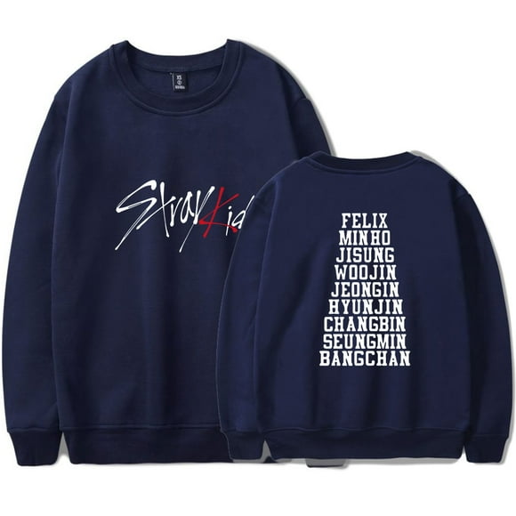 Stray Kids Merch Fashionable casual round neck unisex long sleeved pullover