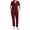 46# Red, variant on 2025 Womens Scrub Sets Stretch 2 Piece Uniforms Suit Nursing Fitted V Neck Top with Jogger Style Pants Navy M
