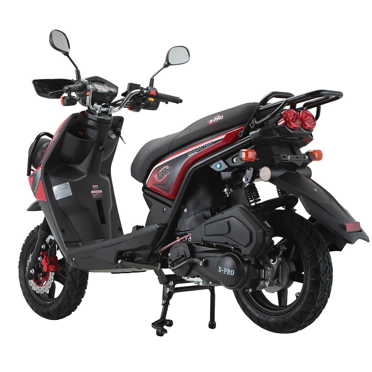 X‑Pro Lanai 150cc Gas Moped with 12" Alloy Wheels, Electric & Kick Start, Front Disc Brake, Automatic Transmission – Underseat Storage, Dual Headlights