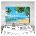 thumbnail image 3 of Telón de fondo Qian Summer Tropical Hawaii, 270 x 180 cm, poliéster, 3 of 6