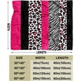 thumbnail image 7 of Hot Pink Leopard Throw Blanket, Cheetah Print Blanket, Black and White Zebra Print Blanket, Cozy Warm Lightweight Soft Fluffy Fuzzy Plush Flannel Fleece Blanket for Couch, Sofa, 40"x50", 7 of 7