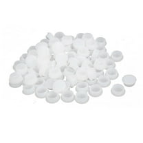 15mm Dia Plastic Thread Design Screw Cap Covers Hole Plugs Lids White 100Pcs