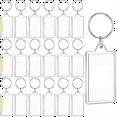 thumbnail image 1 of 150 Pack Clear Acrylic Photo Picture Keychain Blank Photo Insert Keyring DIY Personalize Favor for Family Friends, 1 of 7
