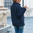 thumbnail image 5 of Women's Button-Down Wool Coat with Pockets Winter Casual Lapel Outerwear, 5 of 9