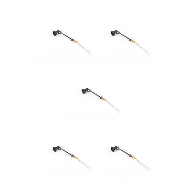 QualitChoice Lampe de Chemin de Fer Modèle Miniature Extérieur Échelle 1:87 Lampadaire Disposition LED Lumière de Parc Décoration de Bâtiment Type A Noir 5ensemble