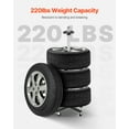 thumbnail image 3 of VEVOR Tire Rack for 4 Tires with Rim Mobile Tyre Stand Fit up to 225mm Wide Tire, 3 of 9