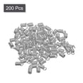 thumbnail image 3 of Uxcell 200 Pack Coil Cord Ends, 4.5x9.5mm Iron Spring Tube Cap Clasps for DIY Craft Making, Silver White, 3 of 6