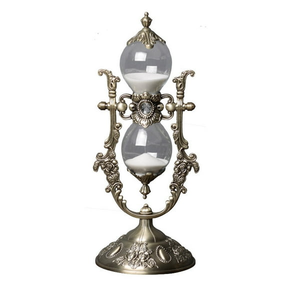 Hourglass Timer, 15 Minutes Embossed Golden Hourglass Timer,Used for Vintage Home Decoration, Office/Desk Decoration, Kitchen Wedding Gifts - Style 2