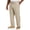 KHAKI, variant on Big and Tall Essentials by DXL Men's Flat-Front Twill Pants, Grey, 44W X 32L