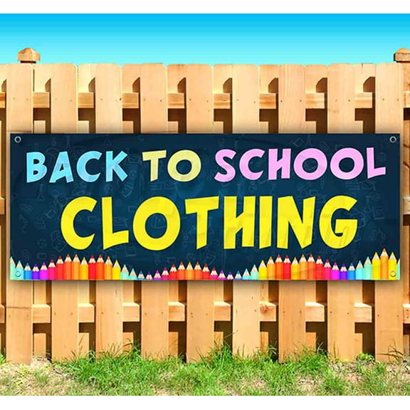 Back To School Clothing 13 oz Vinyl Banner With Metal Grommets