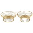 thumbnail image 1 of Abbracc 2pcs Moderne Créatif Paniers de Fruits de Fer Décoratif Plateau Rond Récipient Cuisine 30cm 25cm, 1 of 9
