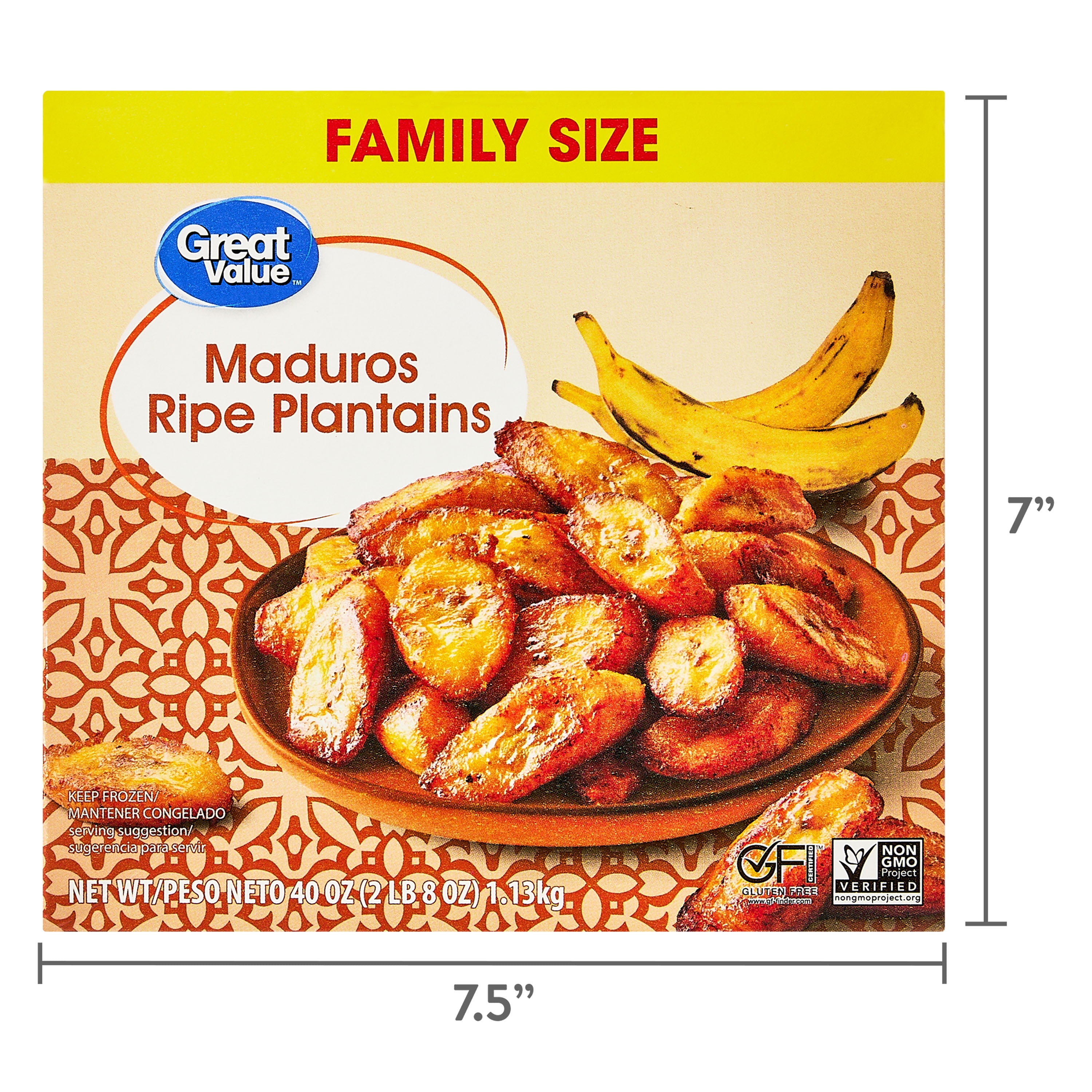 Great Value Maduros Ripe Plantains, 40 oz (Frozen)