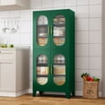 thumbnail image 2 of Erosoei 61" Metal Kitchen Pantry Storage Cabinet with 4 Acrylic Doors and 4 Adjustable Shelves, 2 of 6