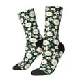 thumbnail image 1 of Balery White Daisies and Bee Calcetas Largas con Estampado para Hombre y Mujer – Suaves y Transpirables, Talla Única (US 5-11), 1 of 6