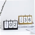 thumbnail image 4 of RUNROTOO Black Iron Frame Desktop Perpetual Flip Calendar Decorative Home Office Tabletop Ornament, 4 of 7