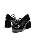 thumbnail image 6 of Women's Y2K Double Strap Platform Mary Jane Heels with Square Toe and Chunky Block Heel, 6 of 6