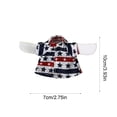 thumbnail image 3 of Sruoe 7 Inch Desk Goose Outfits, Mini Patriotic Star‑Striped Button‑Up Shirt Porch Goose Clothes, Desktop Goose Outfits, Costume Clothes for Table Decor, Independence Day Tabletop Goose Accessory, 3 of 6