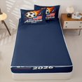 thumbnail image 4 of Manfei Classic Football Zipper Queen Comforter Set with Fitted Sheet and 2 Pillowcases,Usa Flag Zipper Bedding Set,Red Navy,Go American 2026 Decor,Navy Blue Reversible,4pcs, 4 of 8