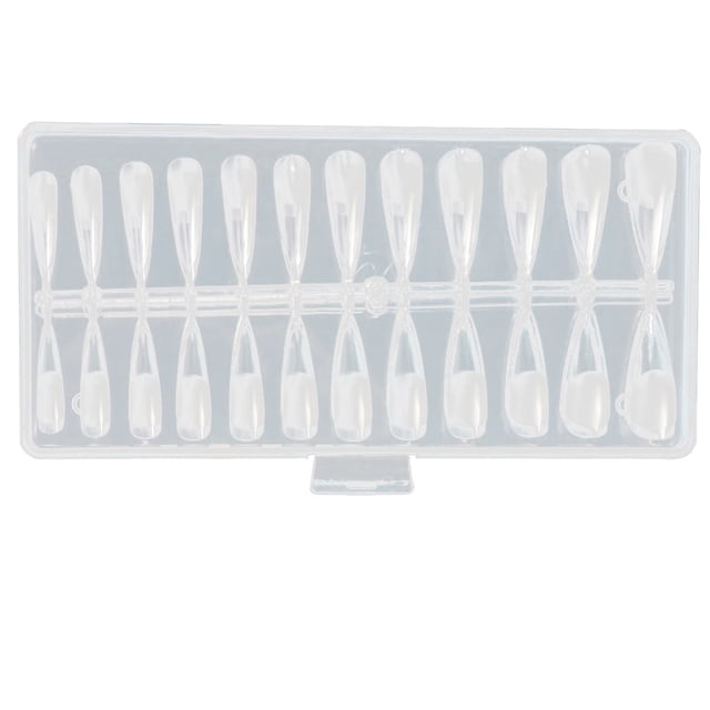 Uñas 120 Piezas Tubo De Agua Transparente Uñas Uñas Transparente Cobertura Total Presionado En Las Uñas Para DIY Uñas Práctica De Salón De Uñas