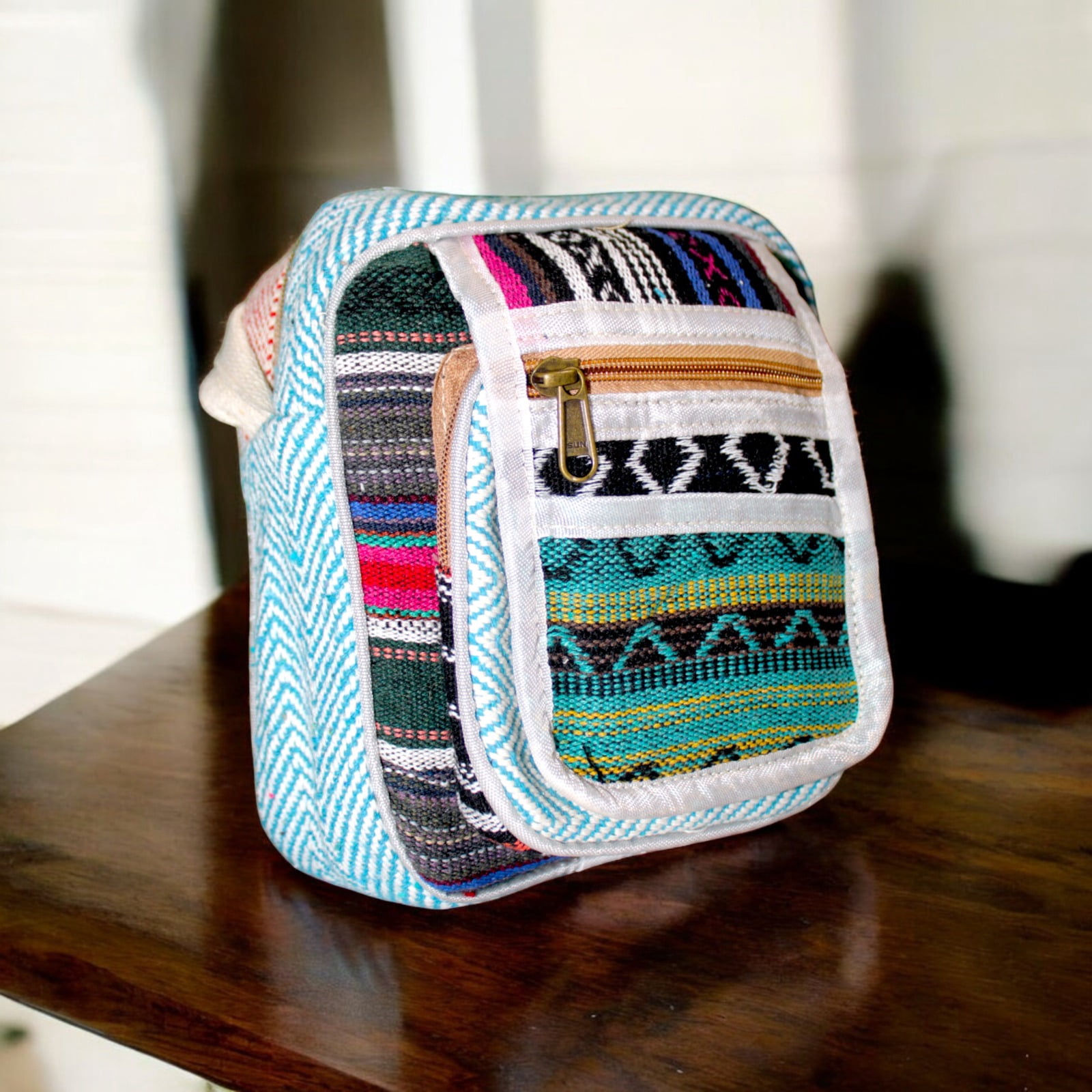 FibreGold Handcraft Hemp cotton Cross Body Side Sling Hemp Bag For Men & Women Sling Bag